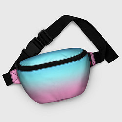 Поясная сумка Синий и голубо-розовый градиент, цвет: 3D-принт — фото 2