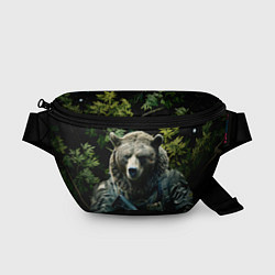 Поясная сумка Медведь солдат раненый, цвет: 3D-принт