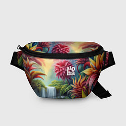 Поясная сумка Гавайские тропические цветы - алоха, цвет: 3D-принт