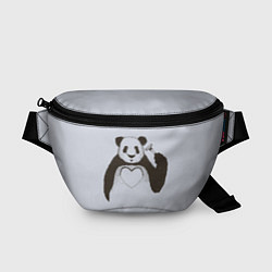 Поясная сумка Panda love art, цвет: 3D-принт