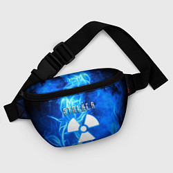 Поясная сумка Stalker голубой огонь припяти, цвет: 3D-принт — фото 2