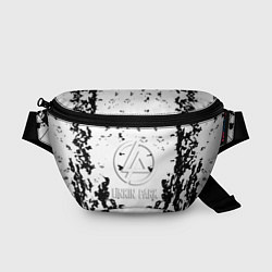 Поясная сумка Linkin park краски лого чёрно белый, цвет: 3D-принт