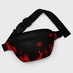 Поясная сумка Linkin Park красный огонь лого, цвет: 3D-принт — фото 2