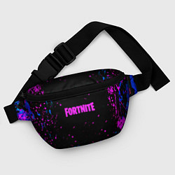 Поясная сумка Fortnite неоновые брызги красок, цвет: 3D-принт — фото 2
