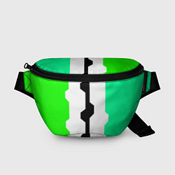 Поясная сумка Техно линии зелёный, цвет: 3D-принт