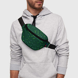 Поясная сумка Прикольный горошек зелёный, цвет: 3D-принт — фото 2