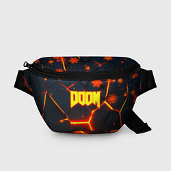 Поясная сумка Doom плиты лого в огне, цвет: 3D-принт