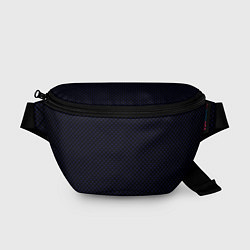 Поясная сумка Чёрный паттерн в синий горошек, цвет: 3D-принт