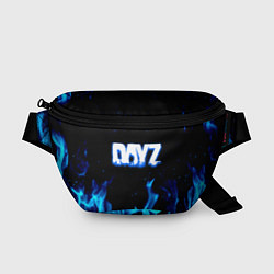Поясная сумка Dayz синий огонь лого, цвет: 3D-принт