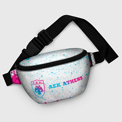 Поясная сумка AEK Athens neon gradient style по-горизонтали, цвет: 3D-принт — фото 2