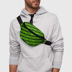 Поясная сумка Juventus green pattern sport, цвет: 3D-принт — фото 2