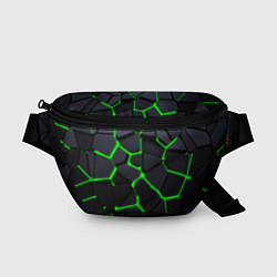 Поясная сумка Зеленые плиты киберпанк, цвет: 3D-принт