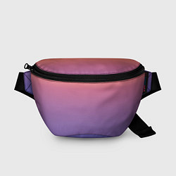 Поясная сумка Градиент закатное небо желтый фиолетовый, цвет: 3D-принт
