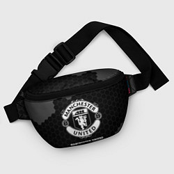Поясная сумка Manchester United sport на темном фоне, цвет: 3D-принт — фото 2