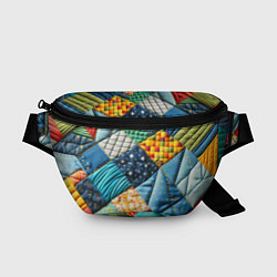 Поясная сумка Лоскутное одеяло - пэчворк, цвет: 3D-принт