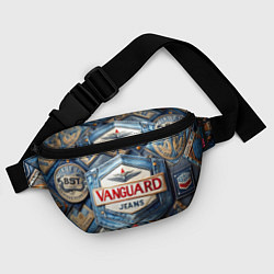 Поясная сумка Vanguard denim patchwork - ai art, цвет: 3D-принт — фото 2