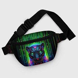 Поясная сумка Неоновая цифровая пантера, цвет: 3D-принт — фото 2