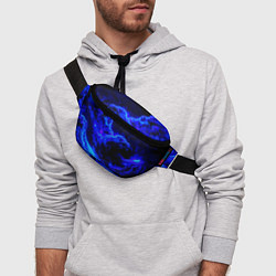 Поясная сумка Синий густой дым - inferno blue, цвет: 3D-принт — фото 2