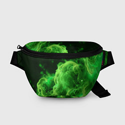 Поясная сумка Зелёный густой дым - inferno green, цвет: 3D-принт