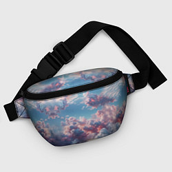 Поясная сумка Сказочные облака патерн, цвет: 3D-принт — фото 2