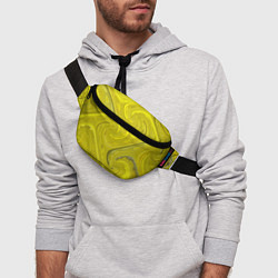 Поясная сумка Желтая абстракция, цвет: 3D-принт — фото 2