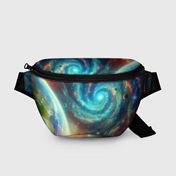 Поясная сумка Неоновая далёкая галактика - нейросеть, цвет: 3D-принт