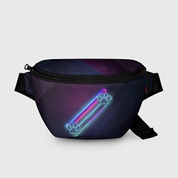 Поясная сумка Лапки неон, цвет: 3D-принт