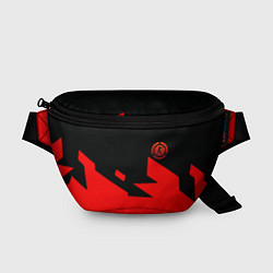 Поясная сумка CSGO стильная геометрия красный, цвет: 3D-принт