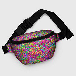 Поясная сумка Паттерн разноцветная мелкая мозаика, цвет: 3D-принт — фото 2