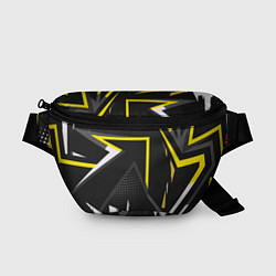 Поясная сумка Абстрактный узор с геометрической концепцией, цвет: 3D-принт