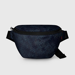 Поясная сумка Чернично-синий абстрактный, цвет: 3D-принт
