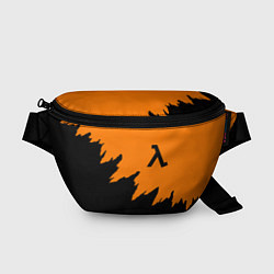 Поясная сумка Half life чёрно оранжевый, цвет: 3D-принт