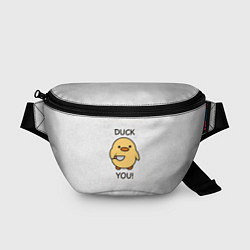 Поясная сумка Уточка с ножом duck you meme, цвет: 3D-принт