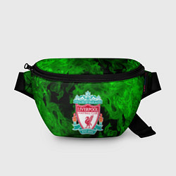 Поясная сумка Liverpool green fire, цвет: 3D-принт