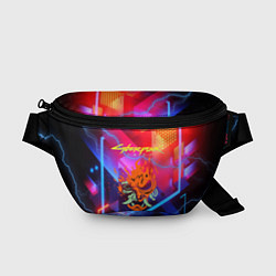 Поясная сумка Cyberpunk logo - neon geometry, цвет: 3D-принт