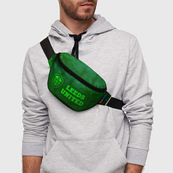 Поясная сумка Leeds United - green gradient по-горизонтали, цвет: 3D-принт — фото 2