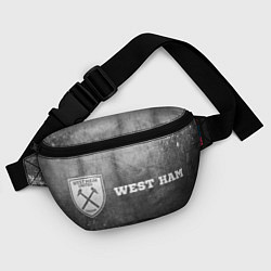 Поясная сумка West Ham - grey gradient по-горизонтали, цвет: 3D-принт — фото 2