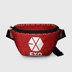 Поясная сумка Новогодний Exo, цвет: 3D-принт