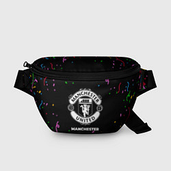 Поясная сумка Manchester United конфети, цвет: 3D-принт