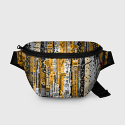 Поясная сумка Cyberpunk pattern yellow, цвет: 3D-принт