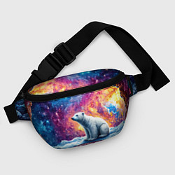 Поясная сумка Белый медведь и звездное небо, цвет: 3D-принт — фото 2