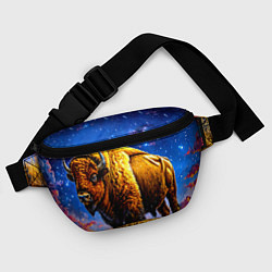 Поясная сумка Бизон и звездная ночь, цвет: 3D-принт — фото 2