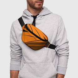 Поясная сумка Sport оранжевый с чёрным точечный, цвет: 3D-принт — фото 2