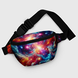 Поясная сумка Colorfull neon space clouds - ai art fantasy, цвет: 3D-принт — фото 2