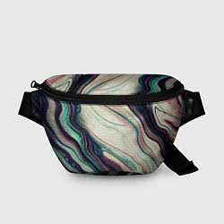 Поясная сумка Абстракция тёмные краски с текстурой