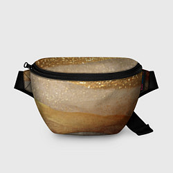 Поясная сумка Бежевые блестяшки текстура