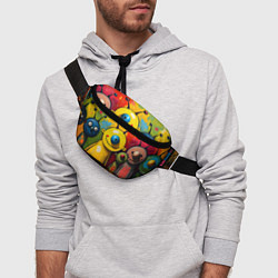 Поясная сумка Арт с человечками, цвет: 3D-принт — фото 2