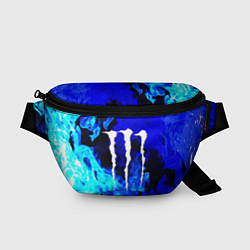 Поясная сумка Monster energy синий дым, цвет: 3D-принт