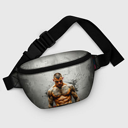 Поясная сумка Дастин Порье на сером, цвет: 3D-принт — фото 2