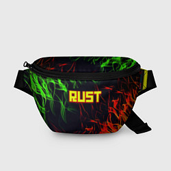 Поясная сумка RUST огненная текстура, цвет: 3D-принт